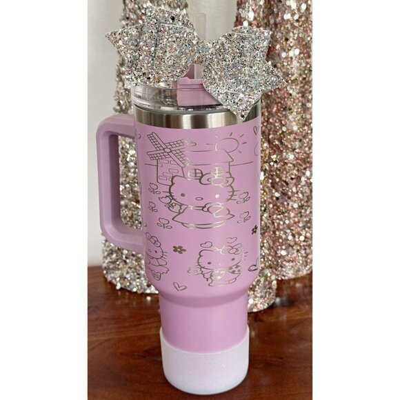 Hello Kitty Spring and Summer 40oz Tumbler Laser Engraved Traveling Cup - Picture 8 of 8